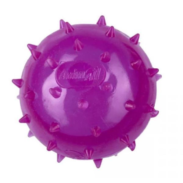 AnimAll Fun - Мяч шипованный с пищалкой для собак, фиолетовий, 65 мм