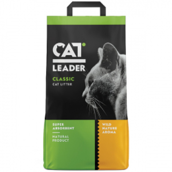Cat Leader (Кэт Лидер) Classic Wild Nature - Наполнитель бентонитовый для кошачьих туалетов суперпоглощающий с ароматом дикой природы 5 кг