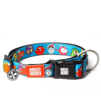 Max & Molly (Макс Молли) Smart ID Collar Little Monsters S - Ошейник для собак с принтом маленькие монстры