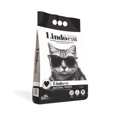 Lindocat (Ліндокет) Natural White - Наповнювач для котячих туалетів бентонітовий (без запаху, велика гранула) 15 л