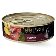 Savory (Сейворі) Dog Gourmand Turkey - Вологий корм для собак з індичкою 100 г