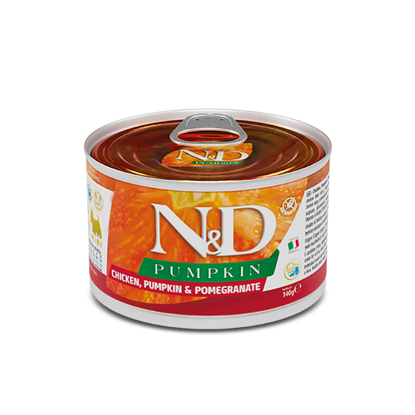Farmina (Фармина) Dog Grain Free N&D Pumpkin Chicken & Pomegranate Adult Mini - Влажный беззерновой корм для взрослых собак маленьких пород с курицей и гранатом 140 г