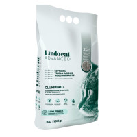 Lindocat (Линдокет) Advanced Clumping + Low Track - Наполнитель для кошачьих туалетов бентонитовый белый с минимальным раскадыванием по помещению 10 л.