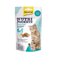 GimCat (Джимкет) Nutri Pockets Dental - Витаминное лакомство для котов для здоровья зубов с курицей 0.06 кг