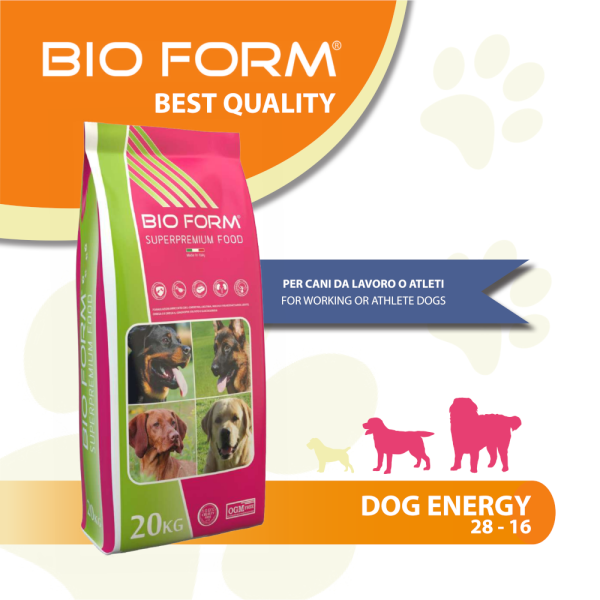 Bio Form (Біо Форм) Super Premium Food Dog Energy 28/16 – Сухий корм для активних собак з куркою та індичкою 20 кг