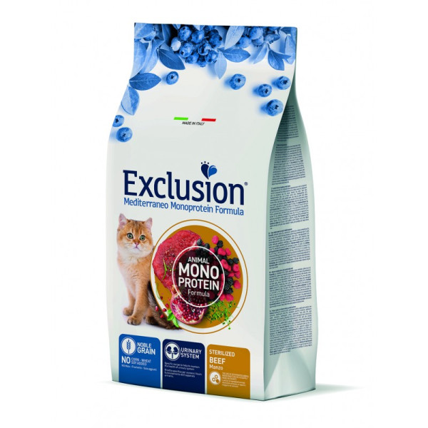 Exclusion (Эксклюжн) Cat Adult Sterilized Beef - Сухой корм для взрослых стерилизованных котов с мясом говядины 12 кг