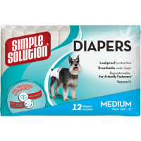 Simple Solution (Симпл Солюшн) Disposable Diapers Medium - Гигиенические подгузники для собак 12 шт.