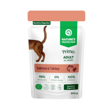 Nature's Protection (Натур Протекшн) Prime Cat Grain Free Salmon & Turkey Sensitive Digestion Adult - Влажный беззерновой корм для взрослых котов для чувствительного пищеварения с мясом лосося и индейки 300 г
