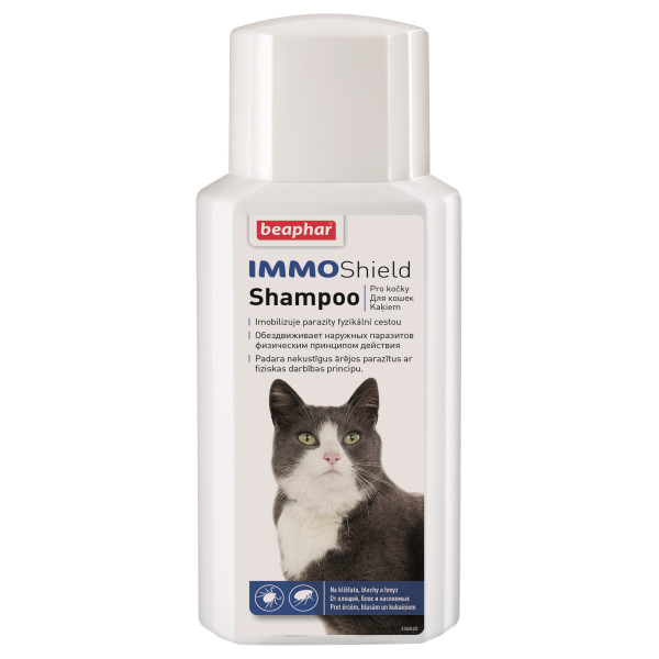 Beaphar (Беафар) Immo Shield Shampoo Cat - Шампунь для котов противопаразитарный 200 мл