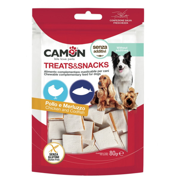 Camon (Камон) Dog Treats Square Sandwich With Chicken Cod - Лакомство для собак кваратные сэндвичи с курицей и треской 80 г
