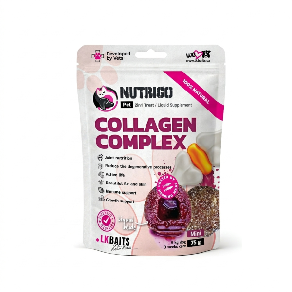 LК Baits (ЛК Бейтс) Dog Nutrigo Adult Mini Breed Fish & Collagen - Лакомство для взрослых собак мелких пород для поддержания здоровья костей с мясом рыбы и коллагеном 75 г