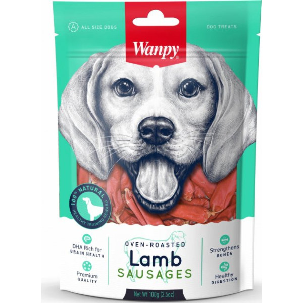 Wanpy (Ванпи) Dog Lamb Sausages - Лакомство для собак, сосиск с ягненком 100 г