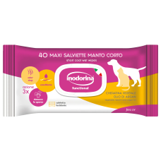 Inodorina (Інодоріна) Functional Cheratina Vegetale Olio Di Argan - Вологі серветки для короткошерстних собак та котів з аргановою олією та ароматом жасміну 40 шт