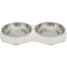 Trixie (Тріксі) Bowl Set Melamine & Stainless Stee - Миска подвійна для тварин меламінова 2 х 0.2 л