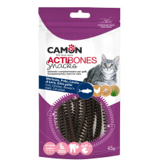 Camon (Камон) Cat Treats Actibones With Cod&Chicken - Ласощі для котів з тріскою, куркою, пивними дріжджами і котячою м’ятою 45 г