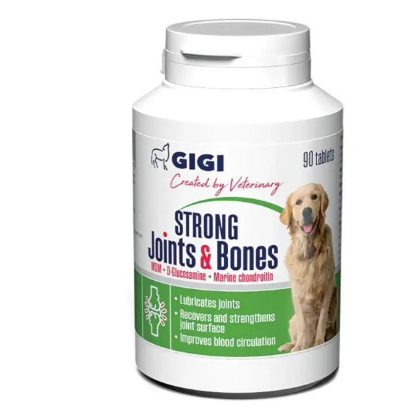 Gigi (Гиги) Strong Joints & Bones - Витаминно-минеральный комплекс для профилактики заболеваний суставов у собак 90 шт.