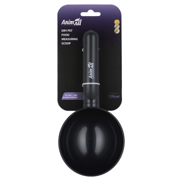 Animall (Энимал) Cat & Dog Measuring Spoon - Мерная ложка для дозирования сухого корма для котов и собак чёрная 170 мл
