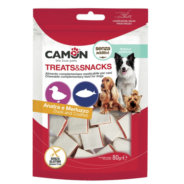 Camon (Камон) Dog Treats Square Sandwich With Duck&Cod - Лакомство для собак кваратные сэндвичи с уткой и треской 80 г
