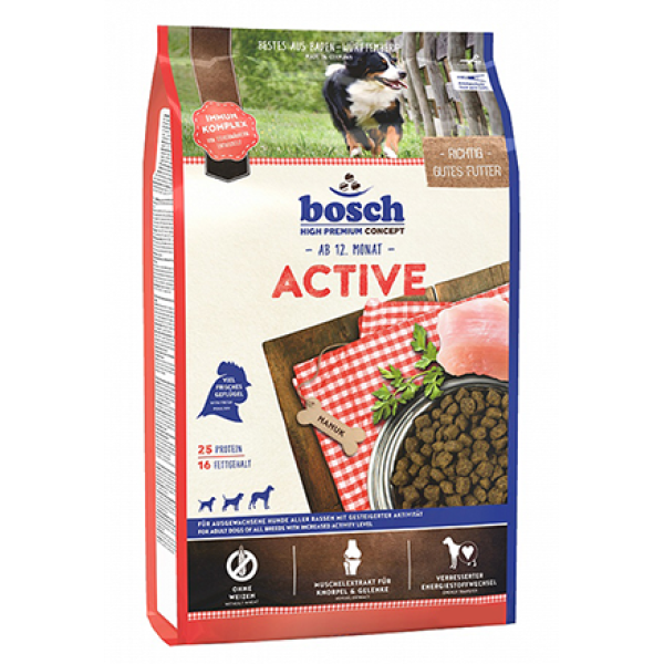 Bosch (Бош) HPC Adult Dog Active - Сухой корм для взрослых собак высокого уровня активности 15 кг