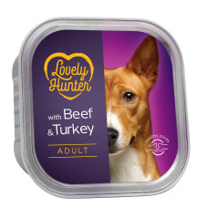 Lovely Hunter (Лавлі Хантер) Dog Adult With Beef and Turkey - Вологий корм для дорослих собак з яловичиною та індичатиною 150 г