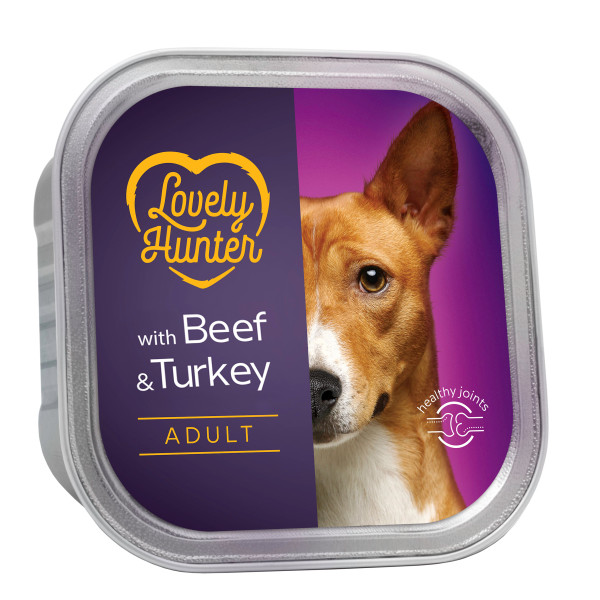 Lovely Hunter (Лавли Хантер) Dog Adult With Beef and Turkey - Влажный корм для взрослых собак с говядиной и индюшатиной 150 г