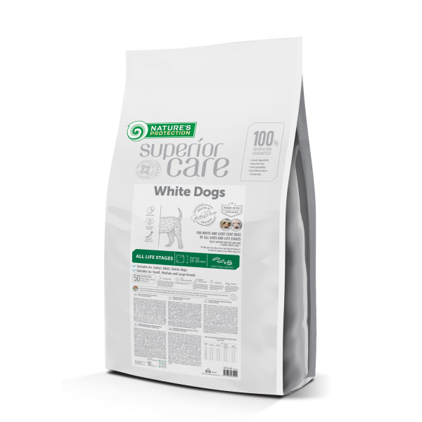 Nature`s Protection (Натур Протекшн) Superior Care White Dogs Insect All Sizes and Life Stages - Сухой корм для собак с белой шерстью всех пород с белком насекомых 10 кг