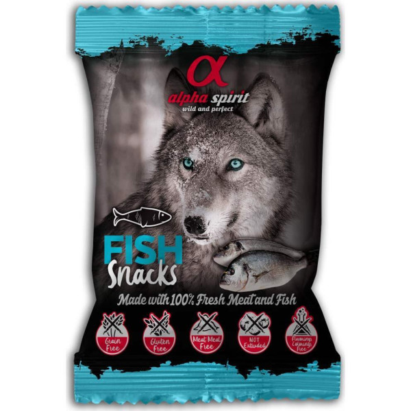 Alpha Spirit (Альфа Спирит) Dog Snacks With Fish - Полувлажное лакомство для собак с рыбой 50 г