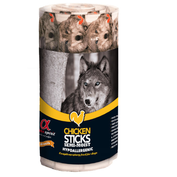 Alpha Spirit (Альфа Спирит) Dog All Breeds Sticks Chicken - Лакомство для собак всех пород палочки с мясом курицы 160 г