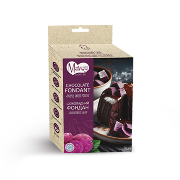 Mavsy (Мавси) Dog Freeze Dried Chocolate Fondant With Purple Sweet Potato - Лакомство для собак шоколадный фондан с фиолетовым бататом 50 г