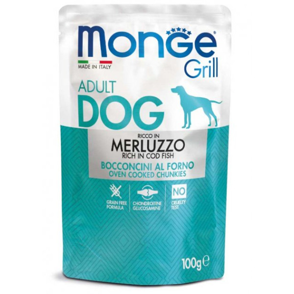 Monge (Монже) Dog Grill Cod - Вологий корм для собак з тріскою 0.1 кг