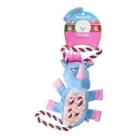 Misoko (Мисоко) Dog Toy Durable Rope Rhino - Игрушка для собак прочная с веревкой носорог 48 см