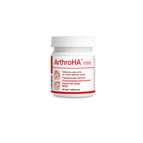 Dolfos (Долфос) Cat & Dog ArthroHa Mini - Витаминный комплекс для взрослых собак и котов маленьких пород для поддержки опорно-двигательного аппарата 40 таб.
