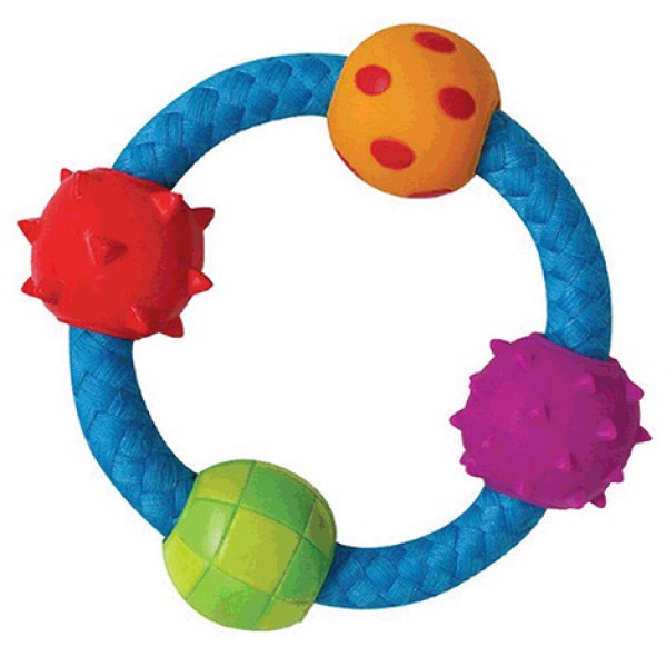 Petstages (Петстейдж) Multi Texture Chew Ring - Игрушка для собак синяя 11 см