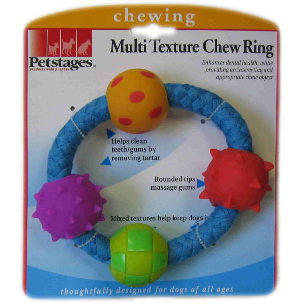 Petstages (Петстейдж) Multi Texture Chew Ring - Игрушка для собак синяя 11 см