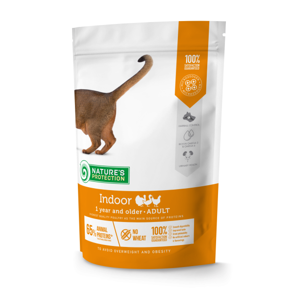 Nature’s Protection (Натур Протекшн) Cat Indoor - Сухой корм для котов с мясом птицы 0.4 кг