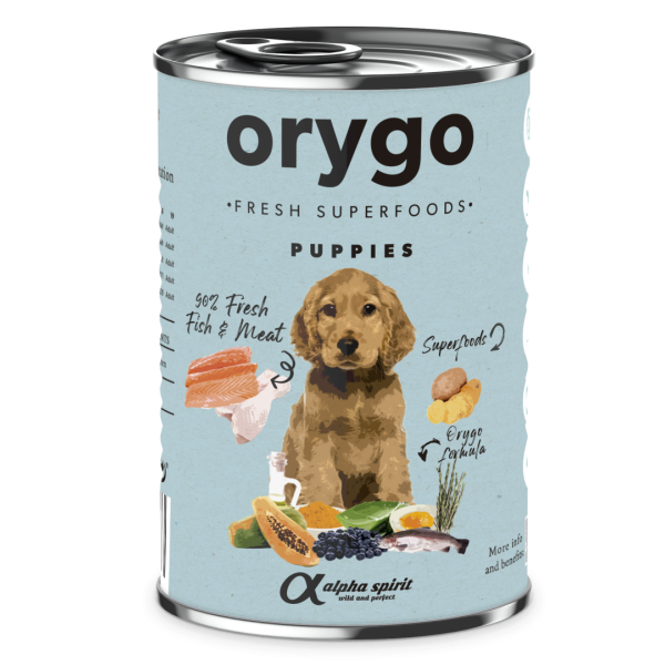 Orygo (Огиро) Dog Pate Salmon & Sweet Potato - Влажный корм для щенков с лососем и бататом 400 г