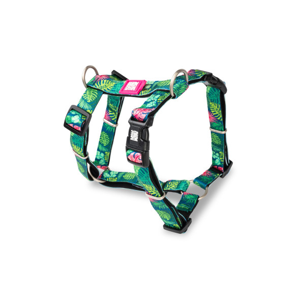 Max & Molly (Макс Молли) H-Harness Tropical S - Шлея для собак с принтом тропики