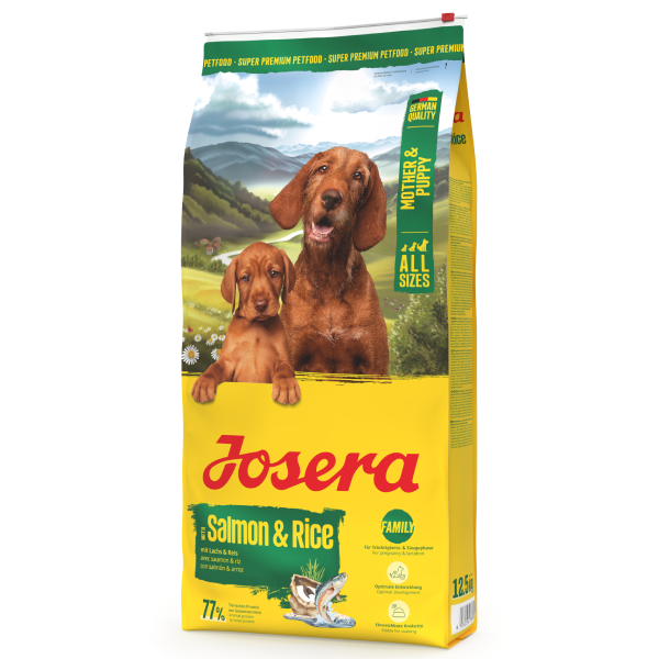 Josera (Йозера) Dog Salmon & Rice Mother & Puppy All Breeds - Сухой корм для беременных собак и щенков всех пород с мясом лосося и рисом 12.5 кг