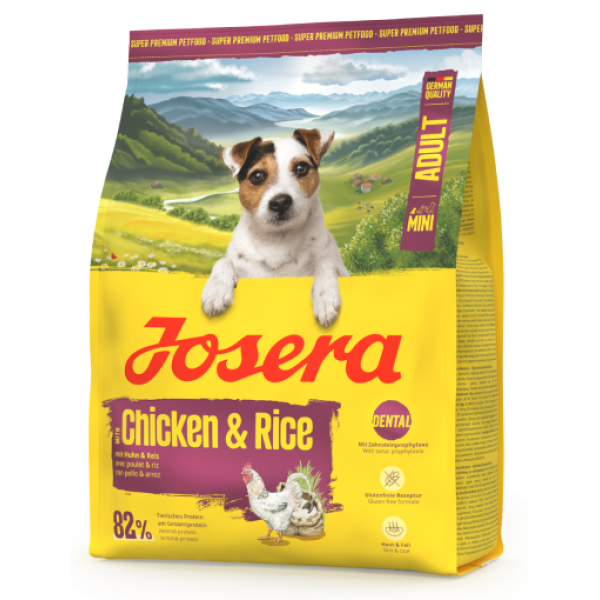 Josera (Йозера) Dog Chicken & Rice Adult Mini - Сухий корм для дорослих собак дрібних порід з м’ясом курки та рисом 900 г