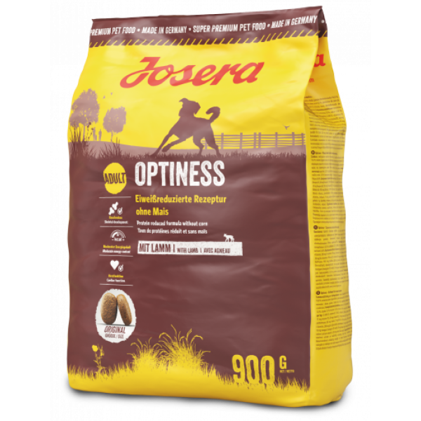 Josera (Йозера) Optiness - Сухий корм для собак середніх та великих порід з птахою та ягням 0.9 кг