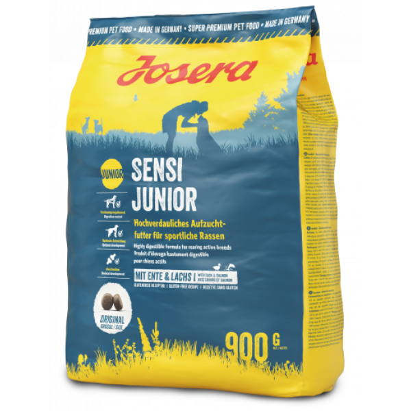 Josera (Йозера) Sensi Junior - Сухий гіпоалергенний корм для цуценят та юніорів середніх та великих порід з птицею, качкою та лососем 0.9 кг