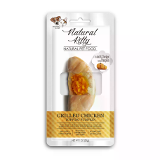 Natural Kitty (Нейчурал Китти) Dog & Cat Grain Free Pumpkin & Chicken Grilled All Life Stages All Breeds - Лакомства беззерновые для собак и котов всех возрастов и всех пород с мясом курицы и тыквой 30 г