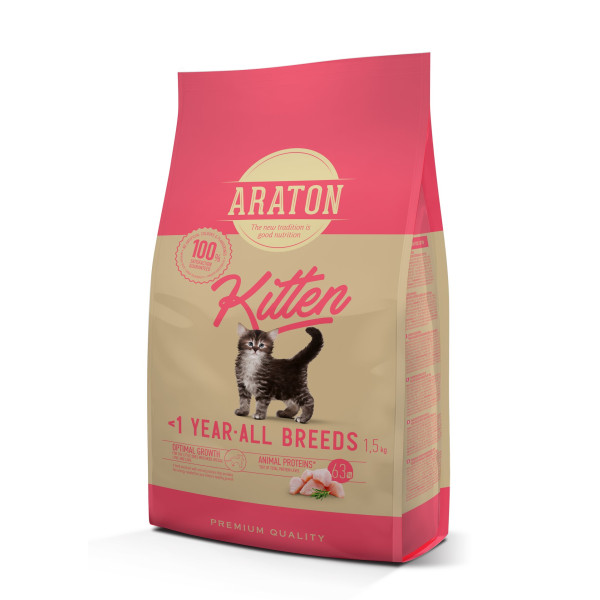 Araton (Аратон) Kitten With Poultry - Сухой корм для котят с птицей 1.5 кг