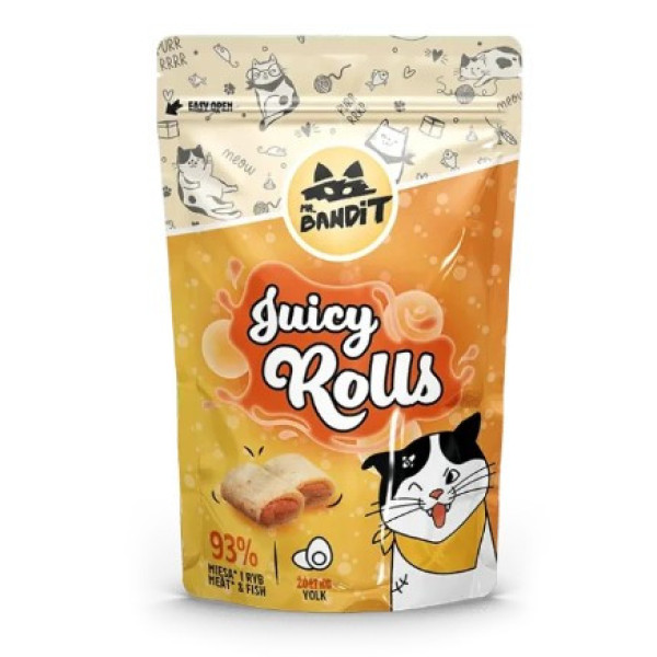 Mr. Bandit (Мр. Бандит) Cat Juicy Rolls Yolk - Лакомство для кошек сочные роллы с желтком 40 г