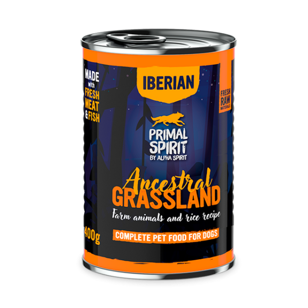 Primal Spirit Ancestral Grasslands - Полнорационный влажный корм для взрослых собак со свининой 400 г