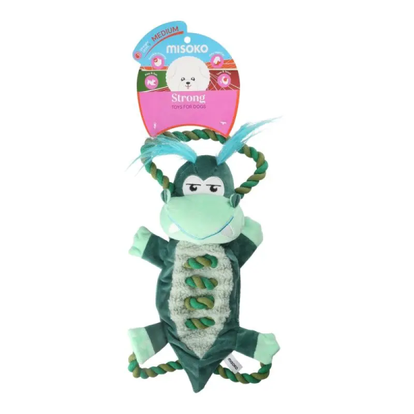 Misoko (Мисоко) Dog Toy Durable Rope Crocodile - Игрушка для собак прочная с веревкой крокодил 48 см