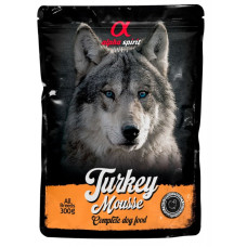 Alpha Spirit Pouch Turkey Mousse Dog - Повнораціонний вологий корм з індичкою для дорослих собак 300 г