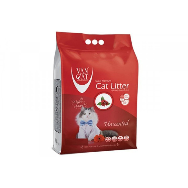 Van Cat (Ван Кэт) Natural Classic - Наполнитель для кошачьих туалетов классический без запаха 15 кг