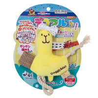 DoggyMan (Догимен) Fully Decorated Alpaca - Игрушка для собак мягкая альпака с пищалкой 12x3x11 см