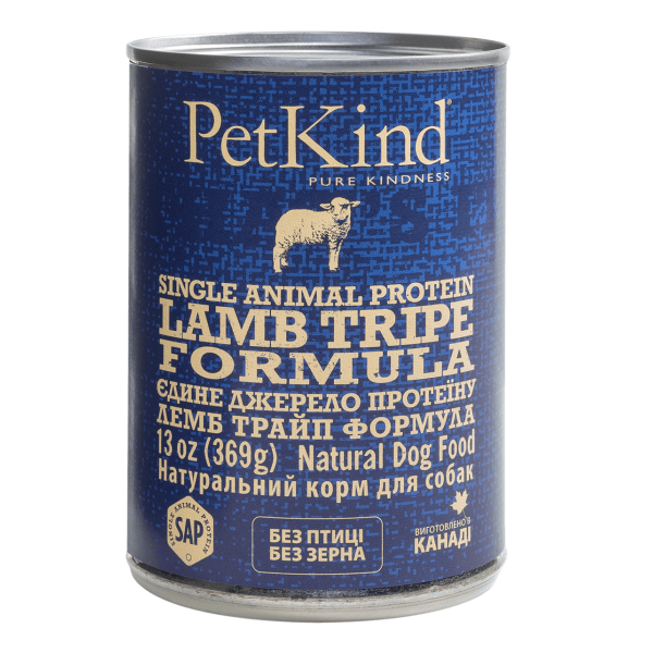 Petkind (Петкайнд) Lamb Tripe Single Protein Formula - Влажный корм для собак с новозеландским ягненком и овечьим рубцом 369 г